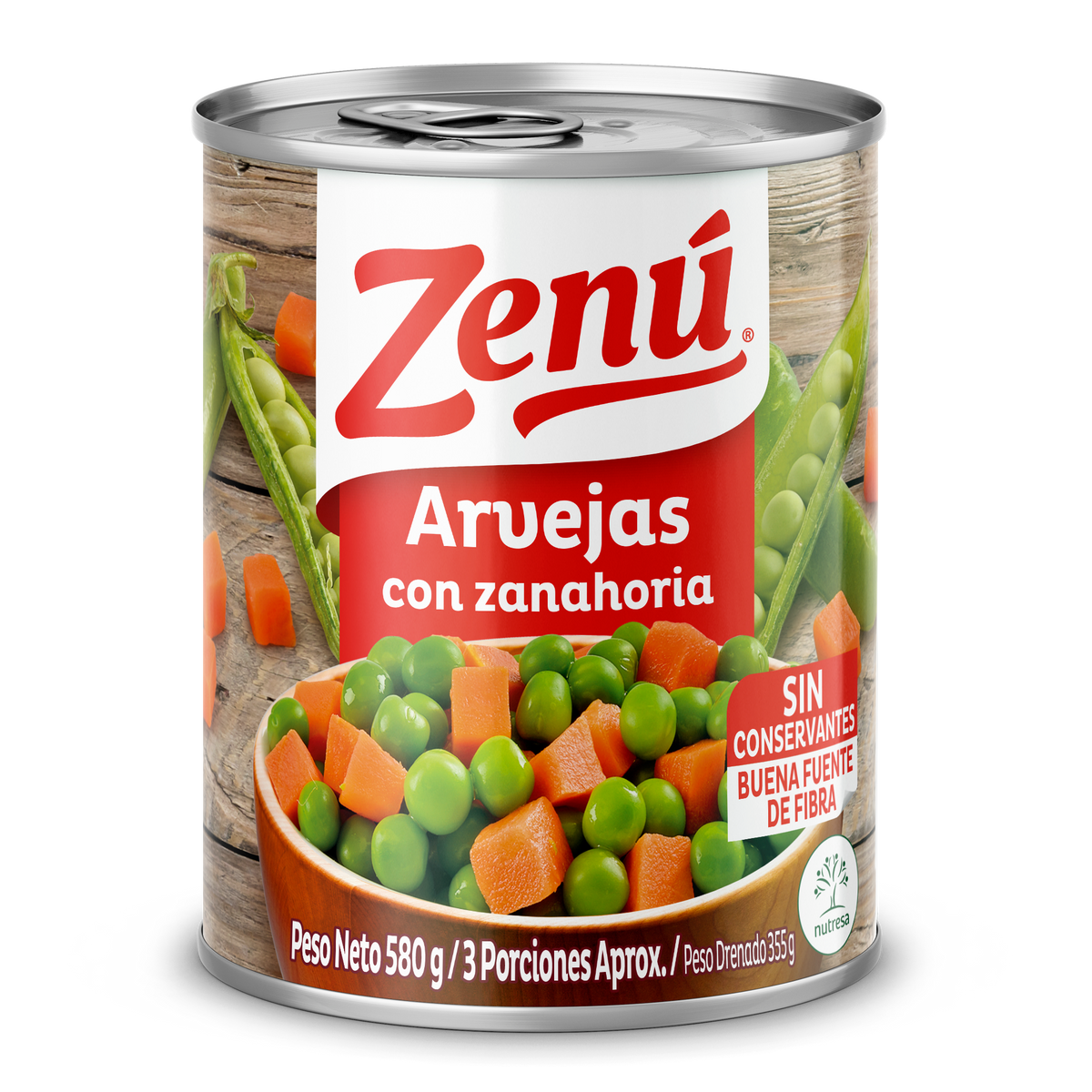 Zenú Arveja Zanahoria x 580g