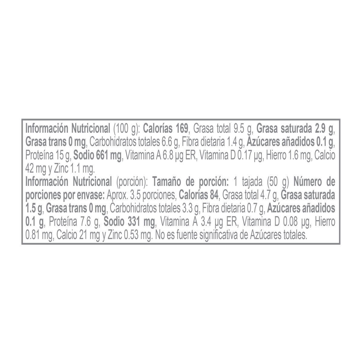 Zenú Jamoneta x 180 g