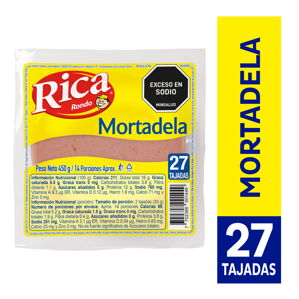Rica Mortadela x 450 g