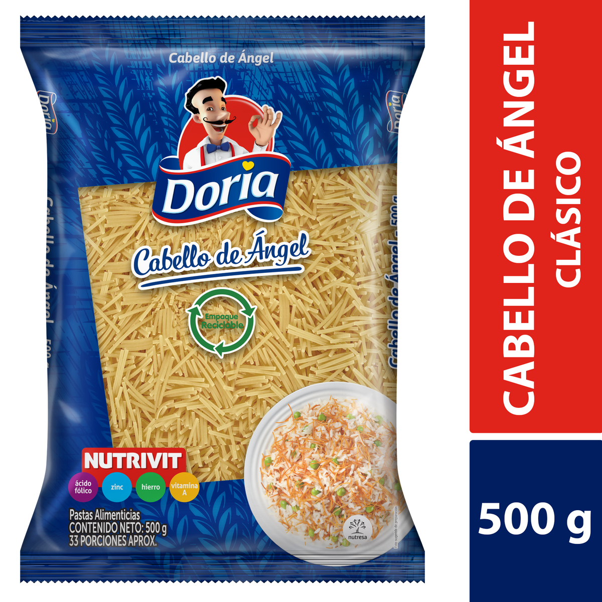 Doria Cabello De Ángel Clásico x 500 g