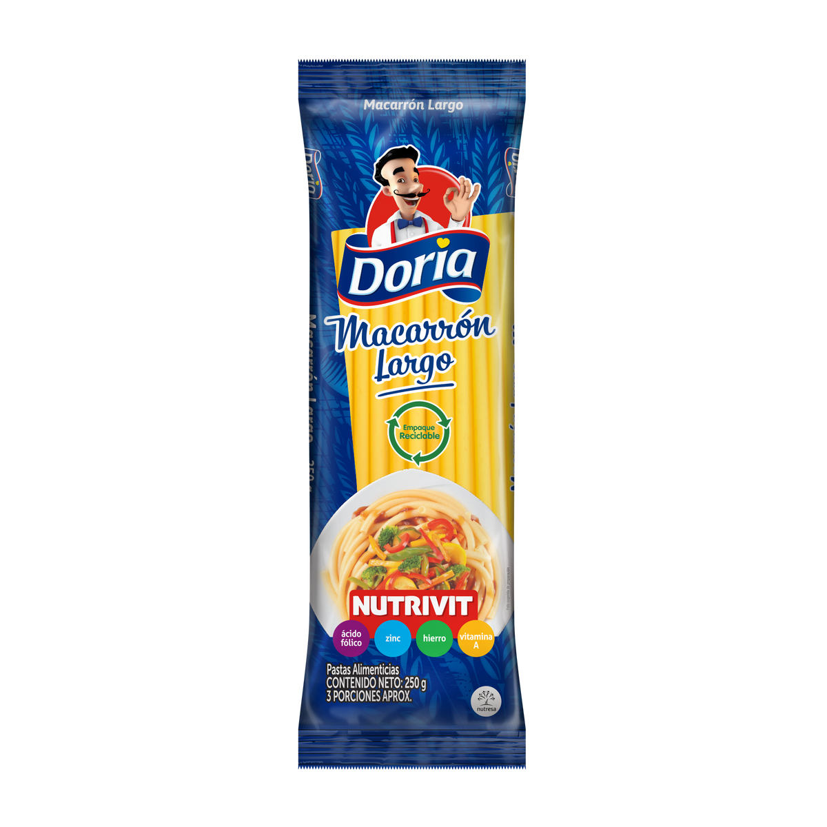 Doria Macarron Doria Clasica Largo X 250Gr