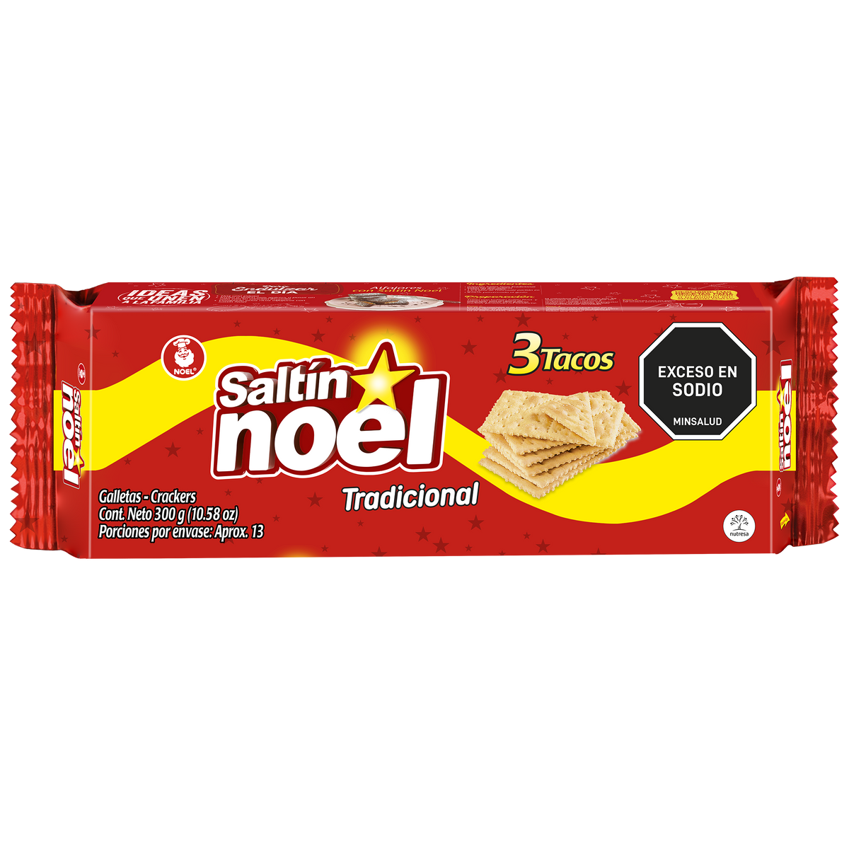 Saltin Noel Galleta Rojo Taco x 3 300g