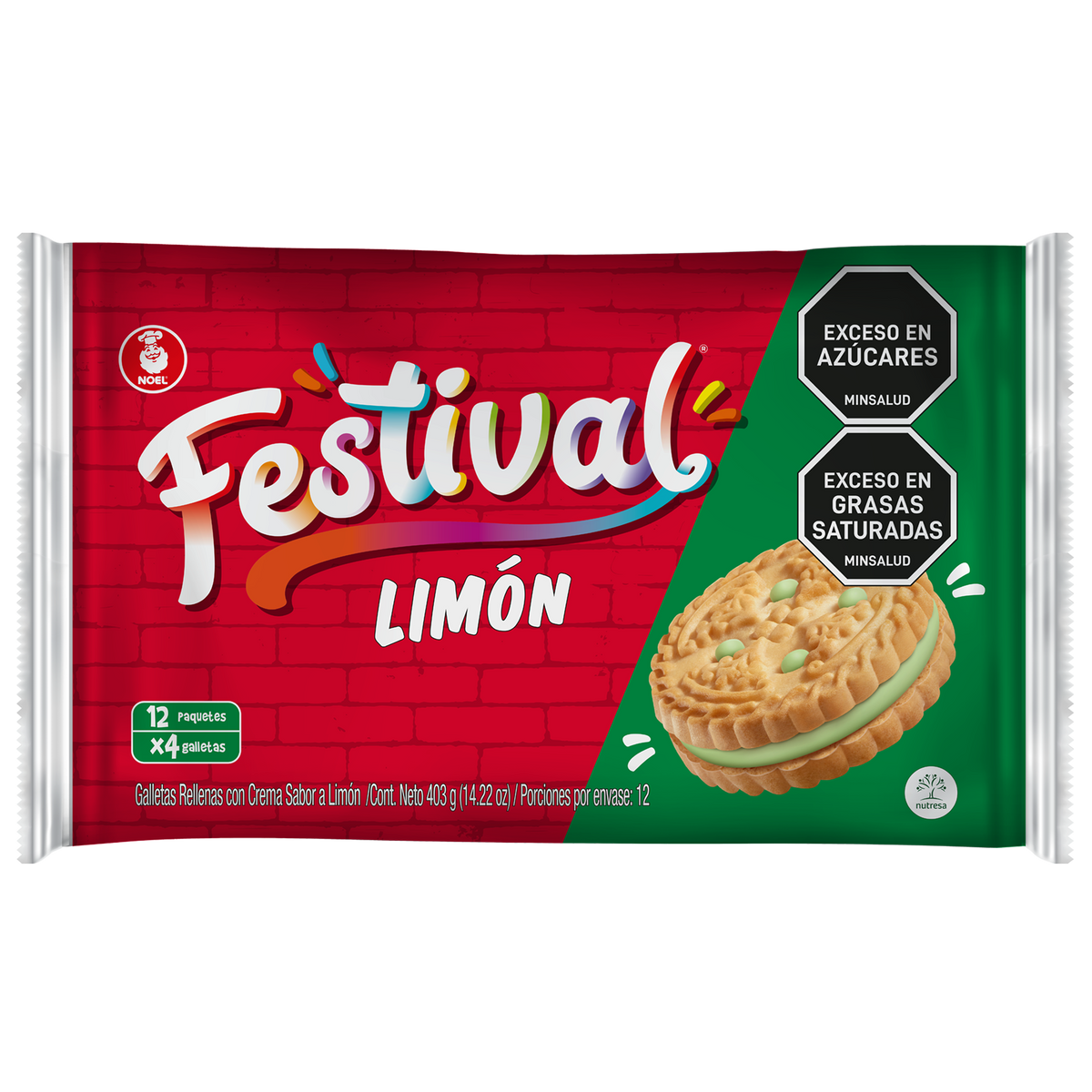 Festival Galleta Limon Bolsa x 12 pq x 4 un