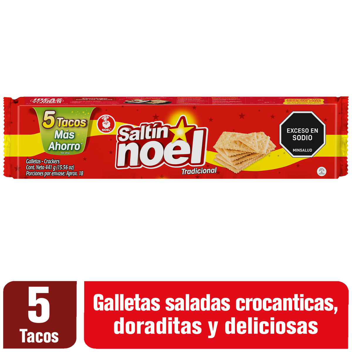 Noel Galleta Saltin Noel Rojo Taco X5