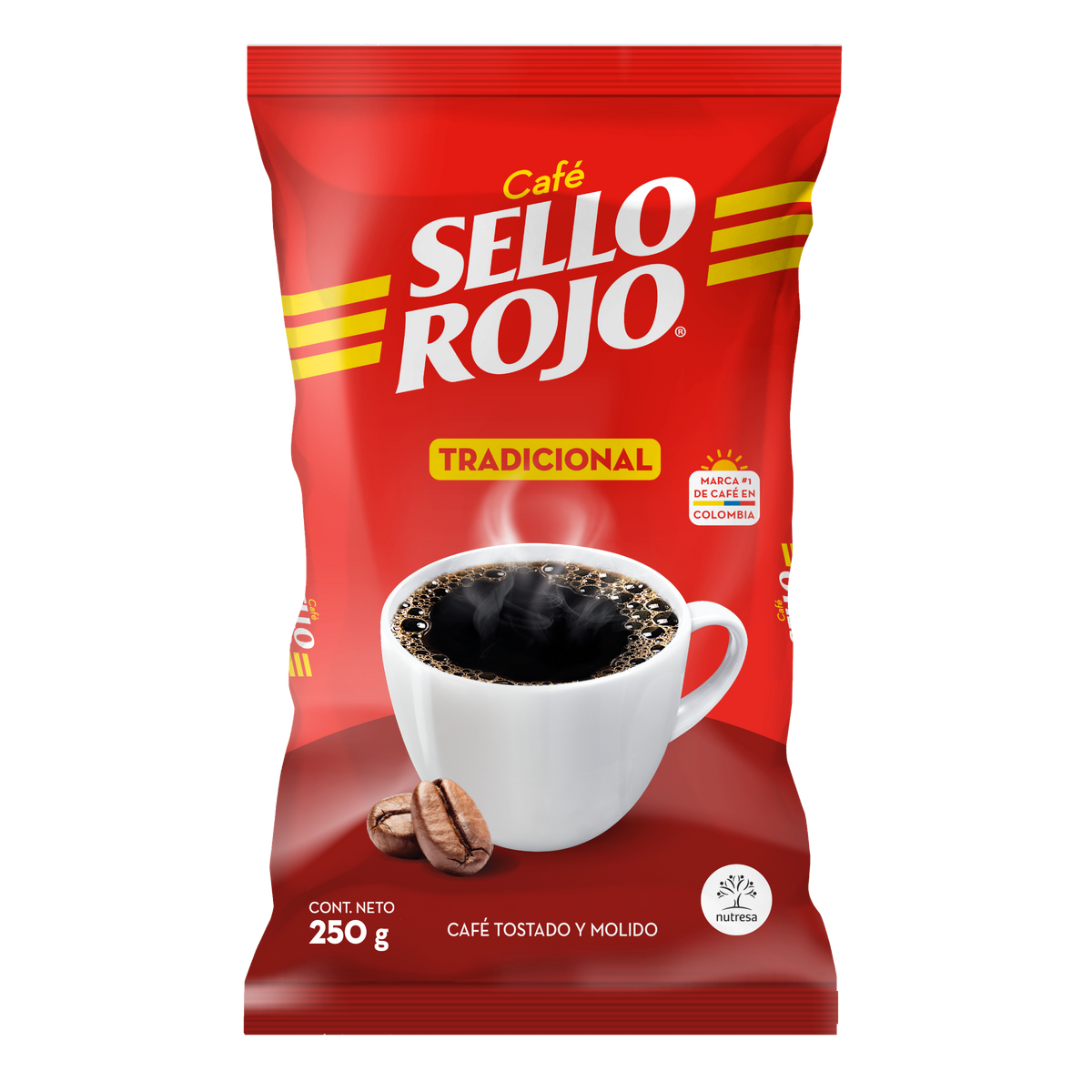 Sello Rojo Cafe Fuerte 250 g 48 pq