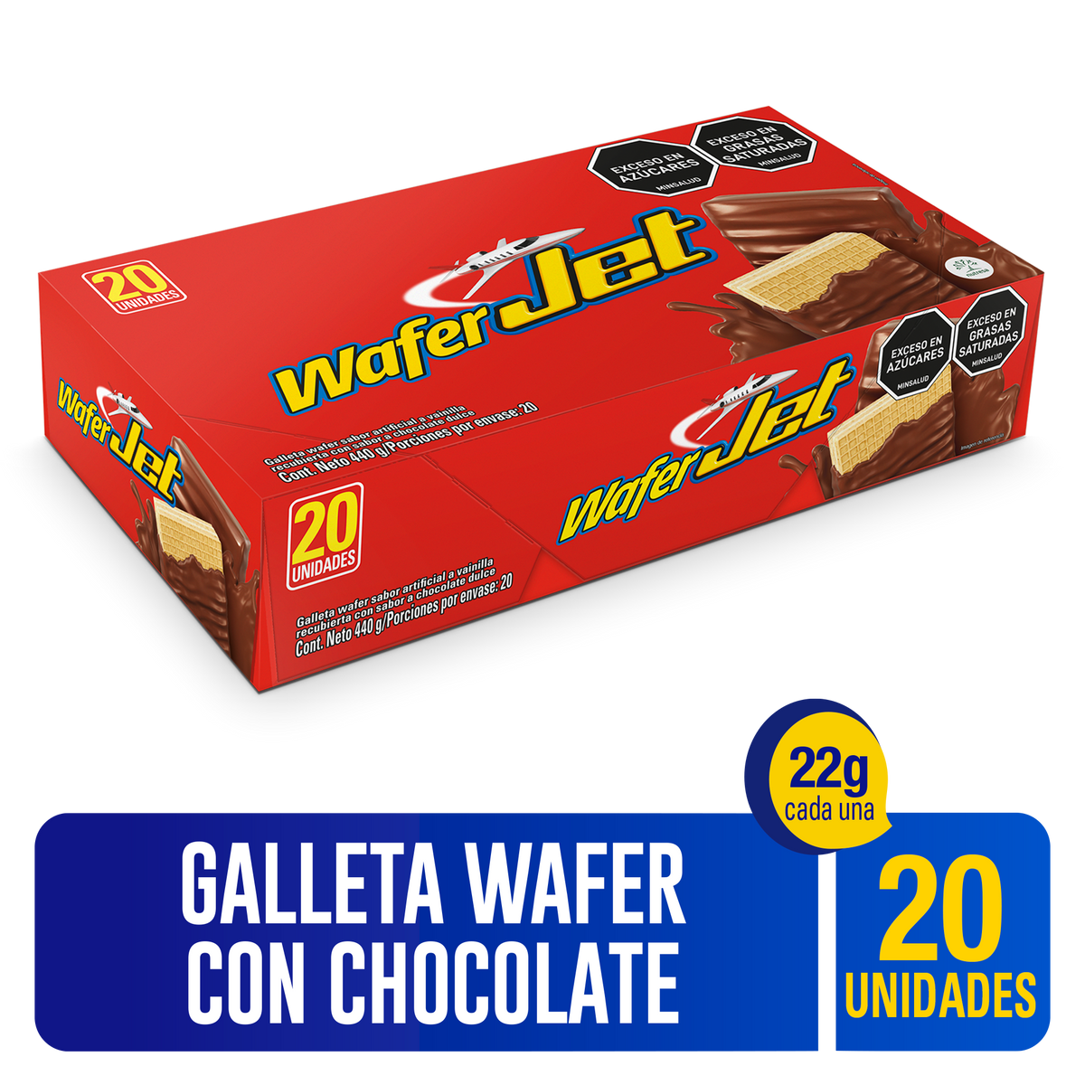 Jet Golosina Wafer Vainilla Plegadiza x22g