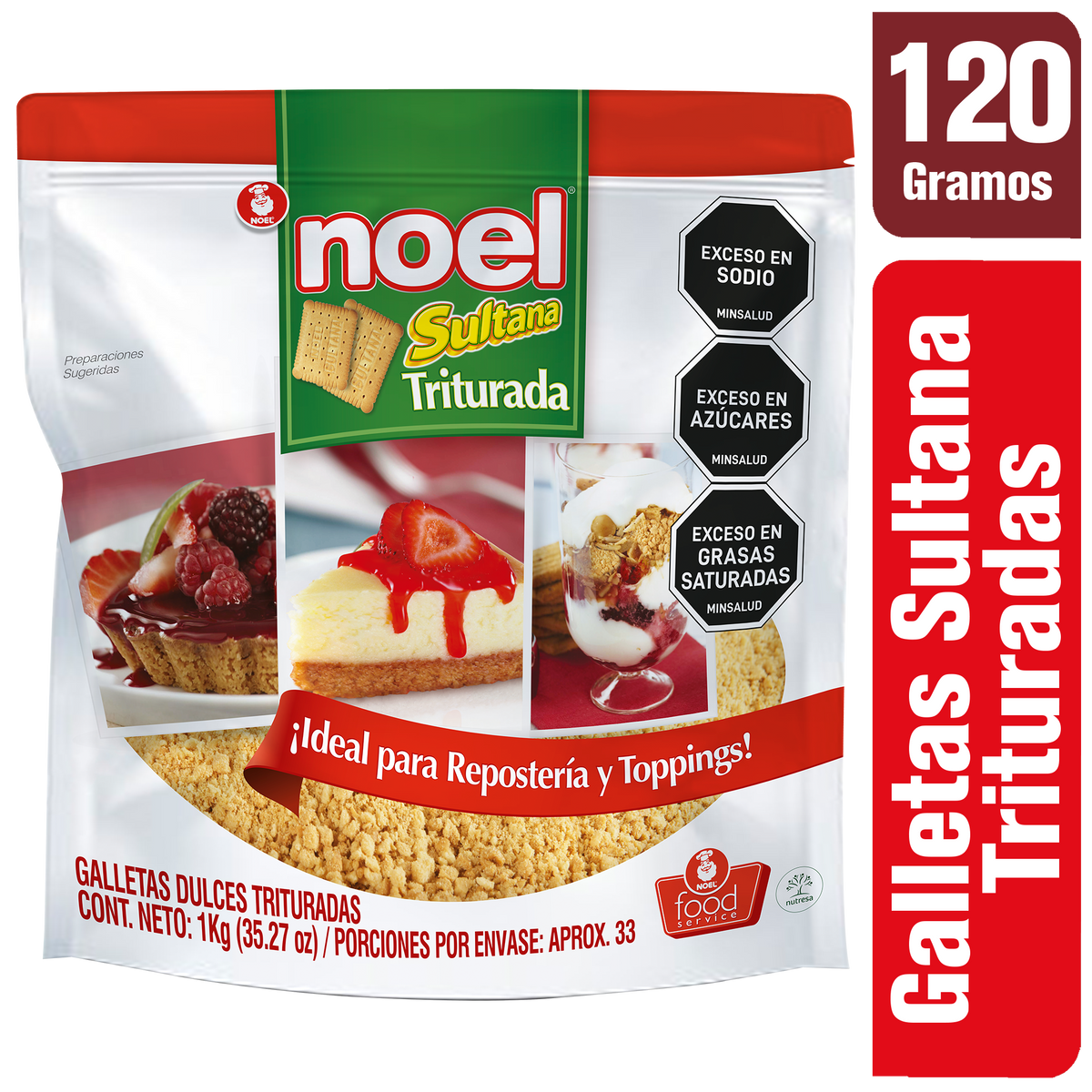 Noel Galleta Sultana Institucional Triturada Malla 05 Bolsa x 1 kg