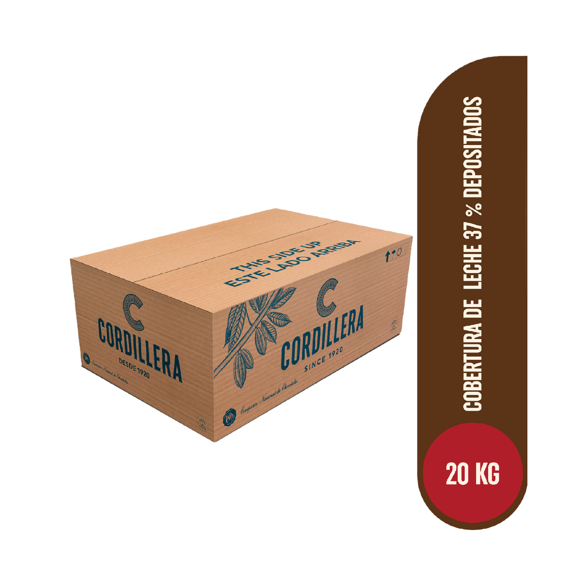 Cobertura de leche real en depositados caja x 20 kg