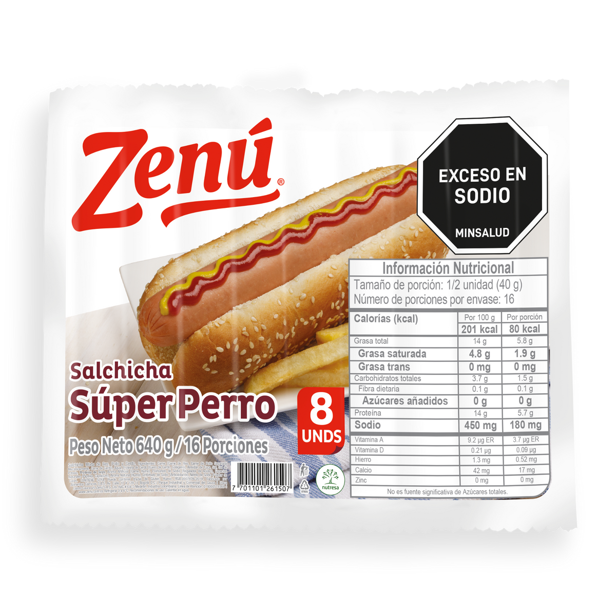 Zenú Salchicha Super Perro x 640 g