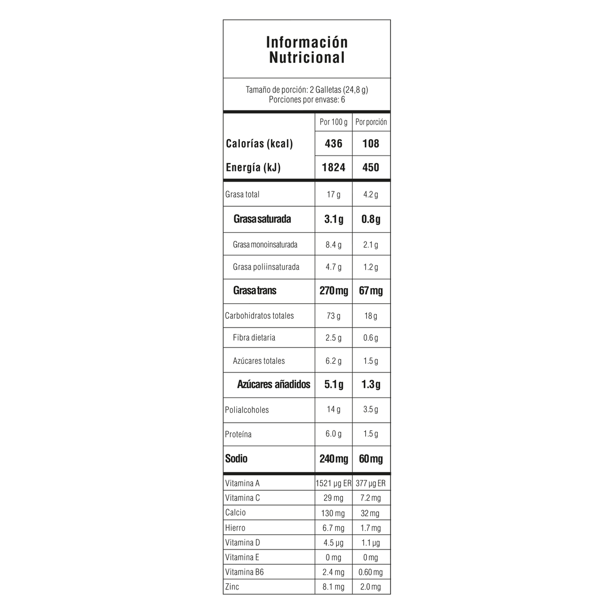 Tosh Galleta Mousse Naranja Bolsa x 6