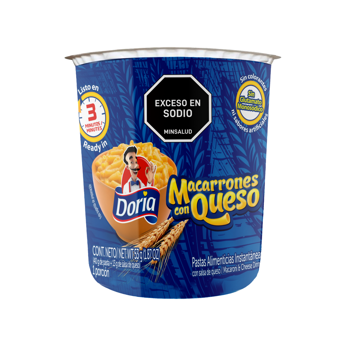 Doria Macarrón con Queso Instantáneo x 53 g