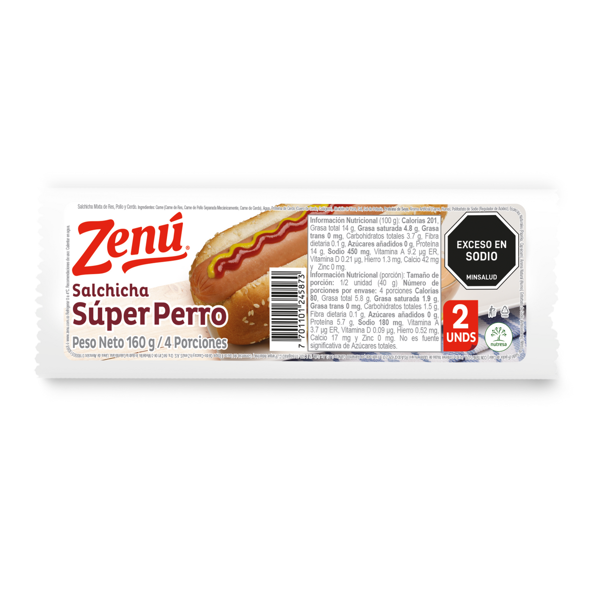 Zenú Salchicha Super Perro x 160 g