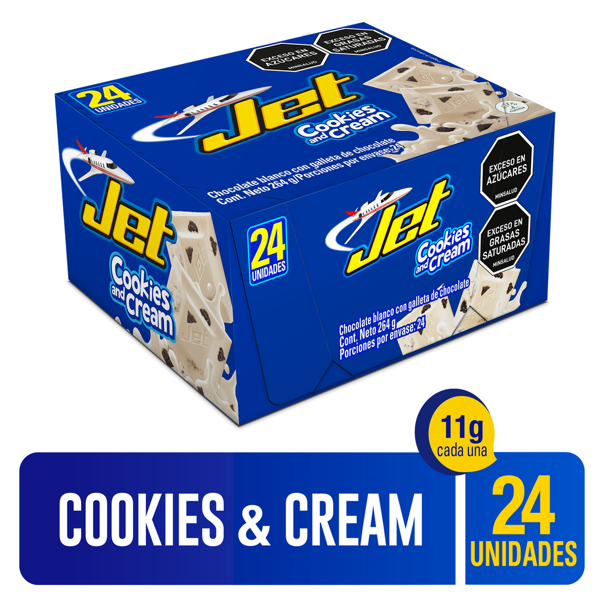 Jet Golosina Cookies and Cream Plegadiza x 11g
