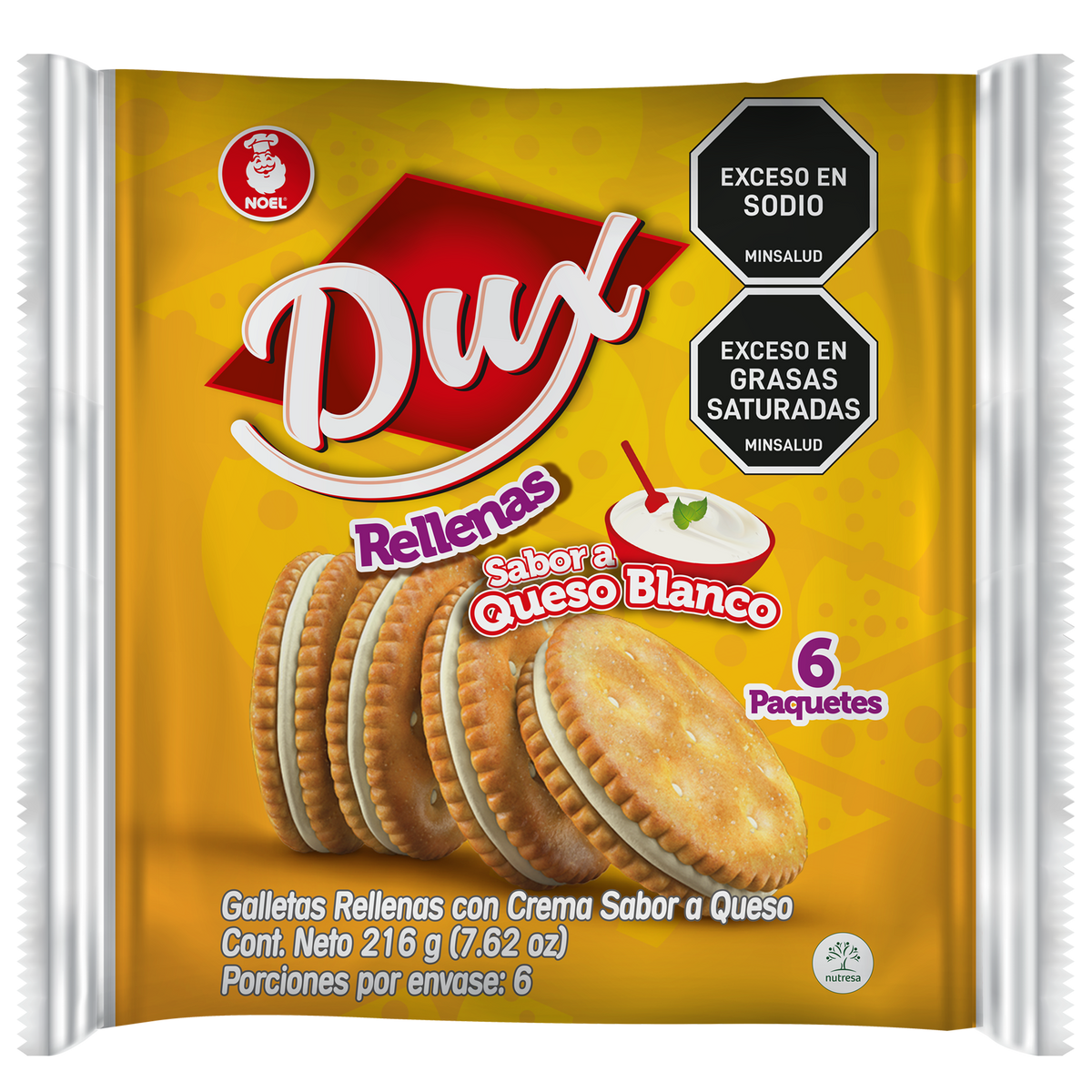 Dux Rellena De Queso Bolsa. 6 pq x 4 un