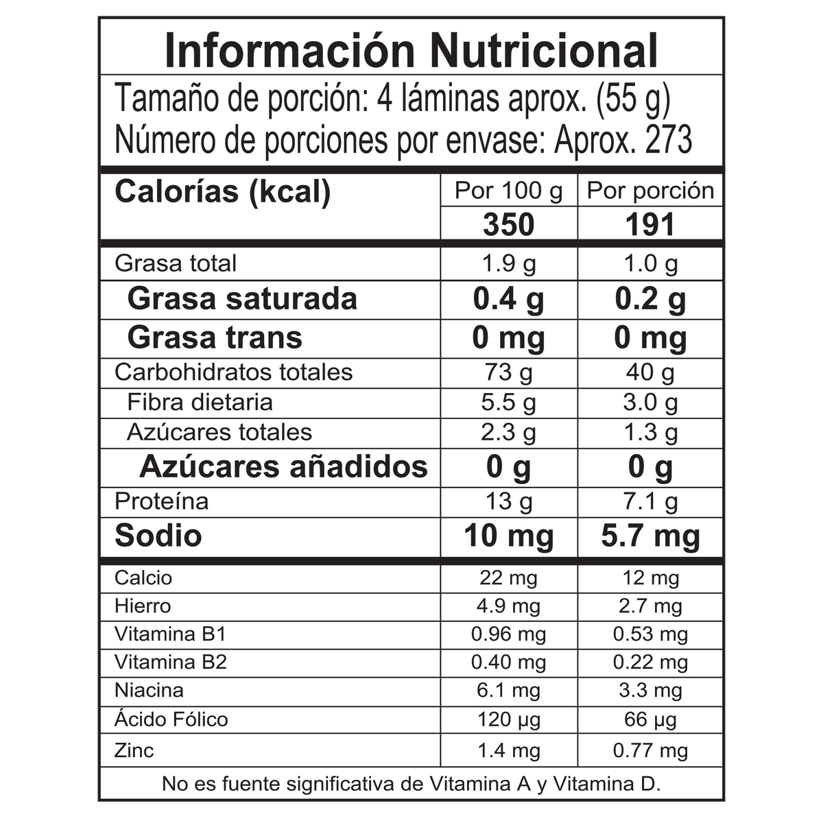 Doria Lasagna Precocida x 15 kg