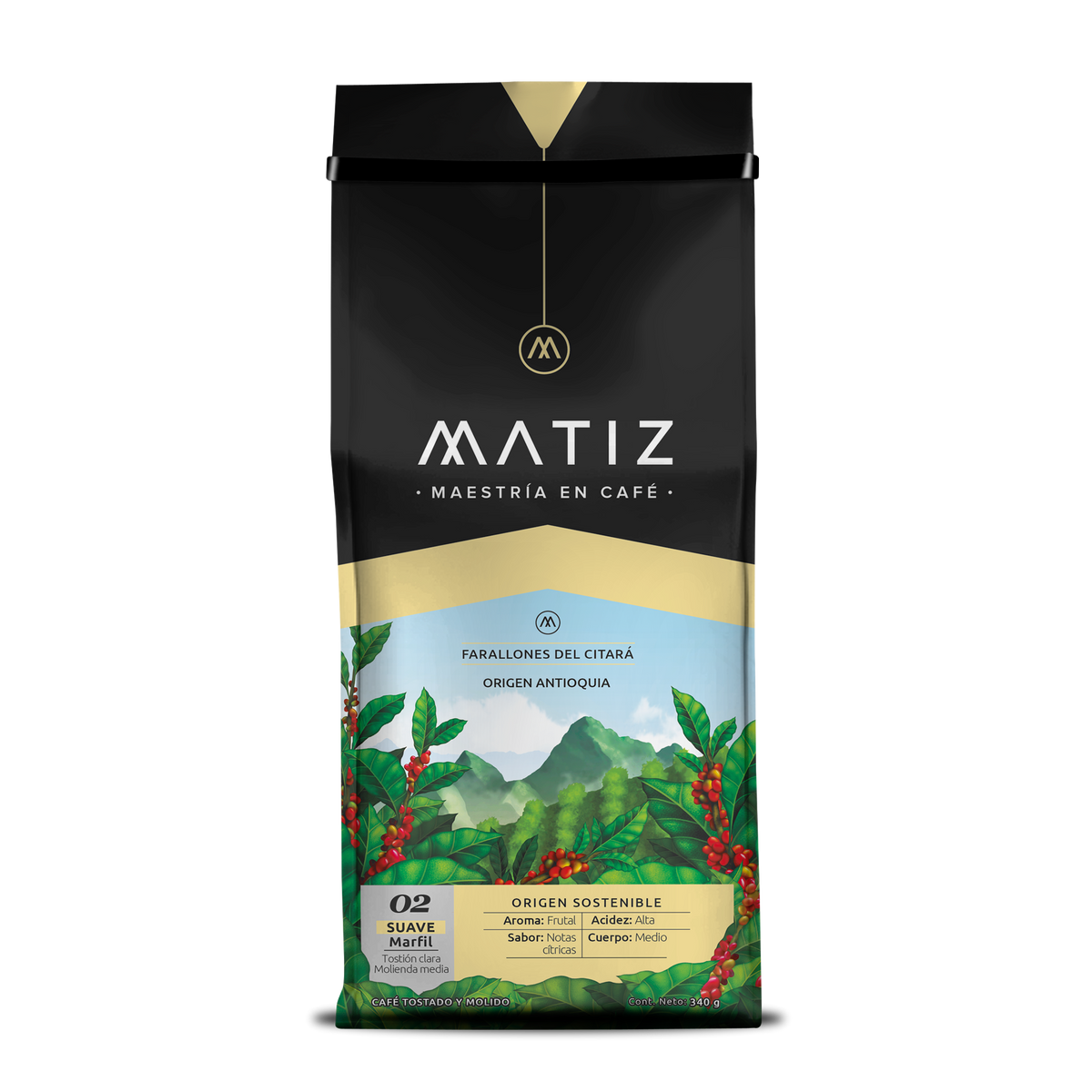 Matiz Cafe Marfil Molido 340 g 8 un