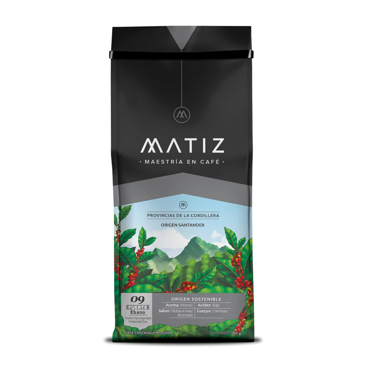 Matiz Cafe Ebano Molido 340 g 8 un