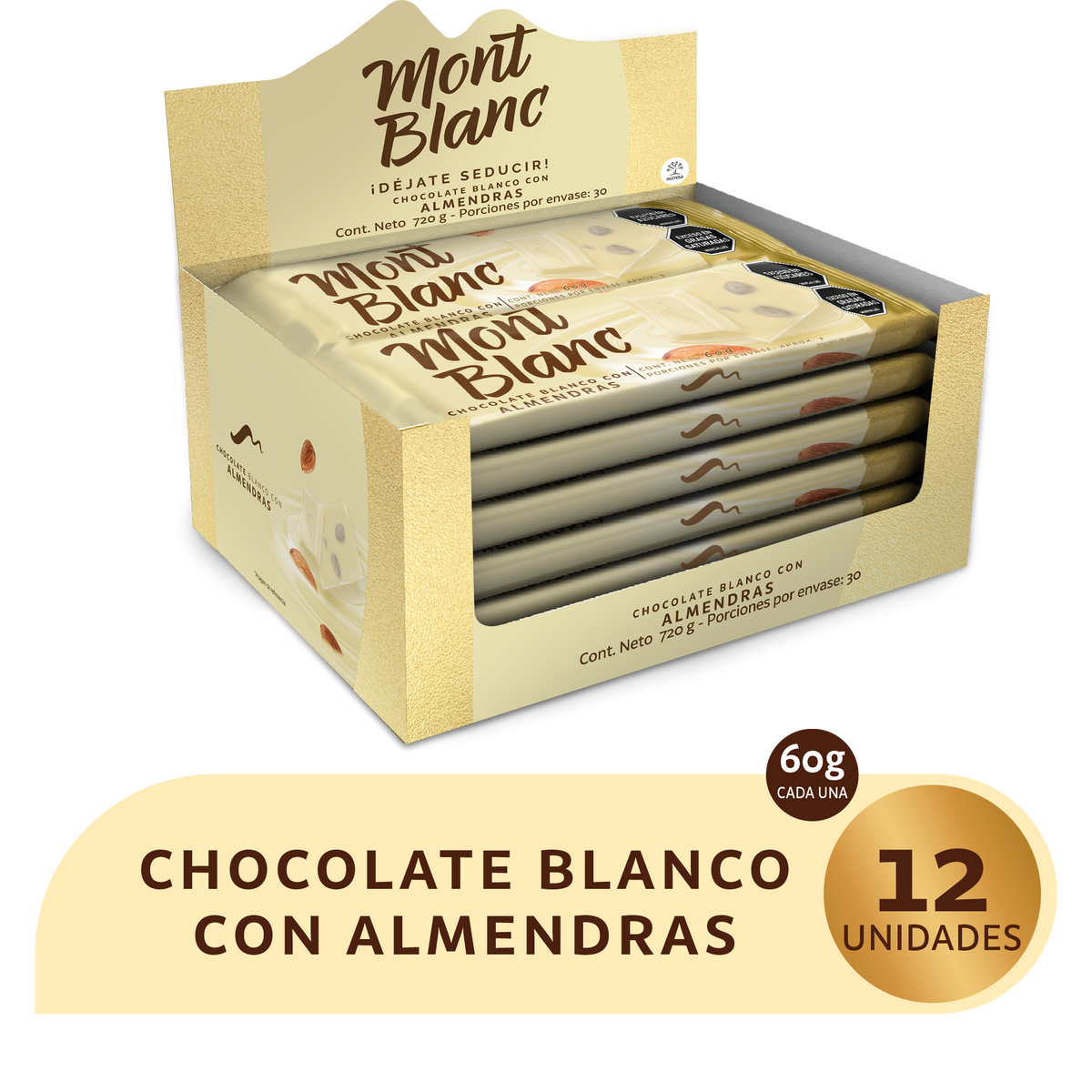 Montblanc Golosina Almendra Blanca Plegadiza x60g