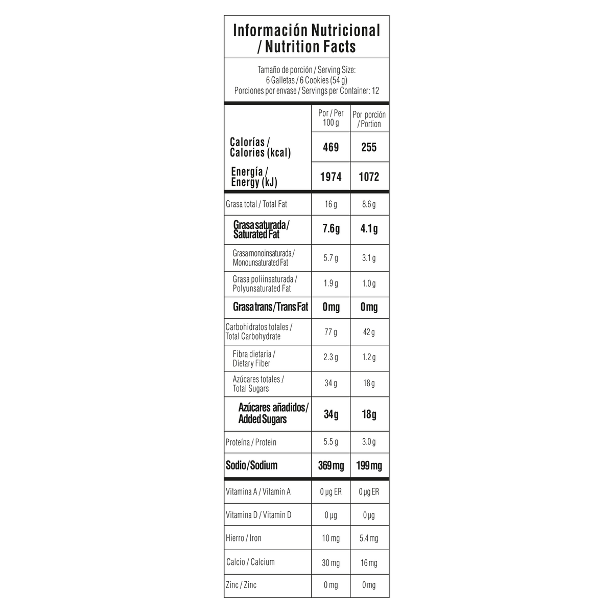 Festival Galleta Recreo Bolsa x 12 paquete x 6 Unidades. 648 g