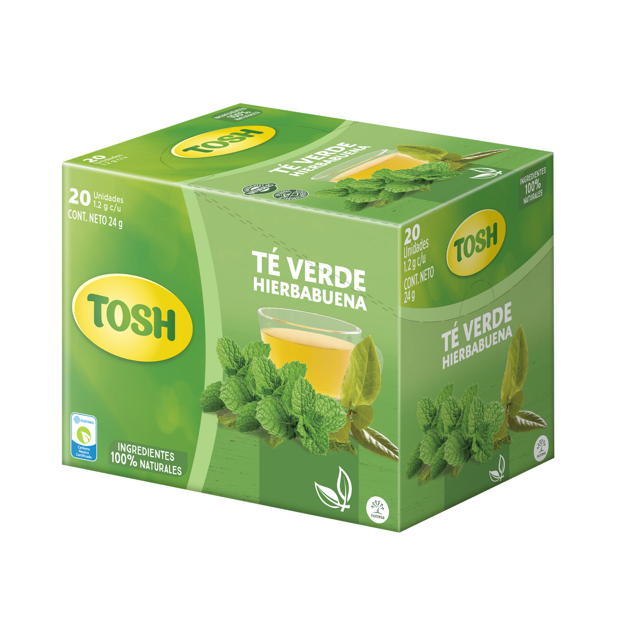 Tosh Te Verde hierbabuena 20 Sobre 20 un x 24 g
