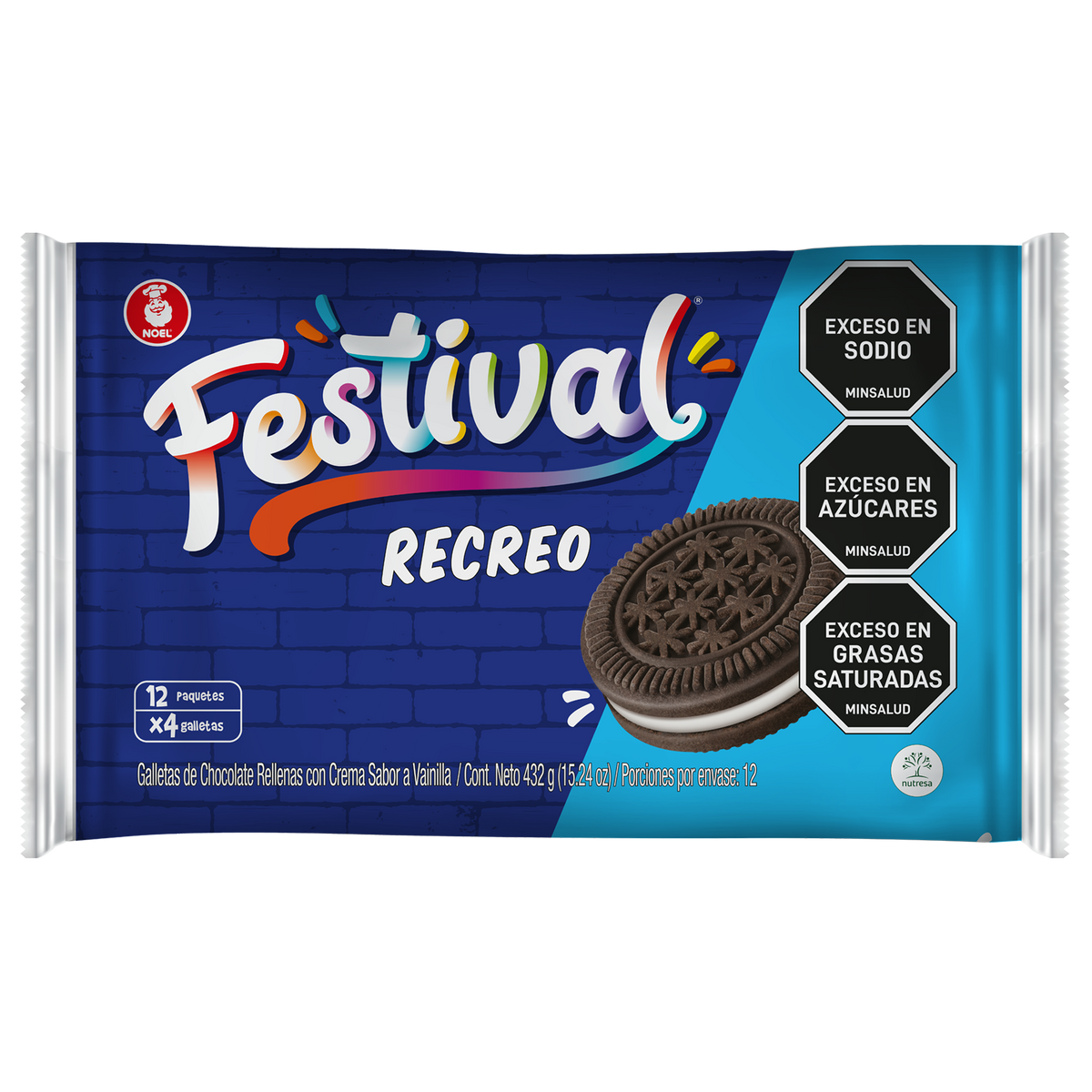 Festival Galleta Recreo Bolsa x 12 Paquete x Unidades. 4 432 g