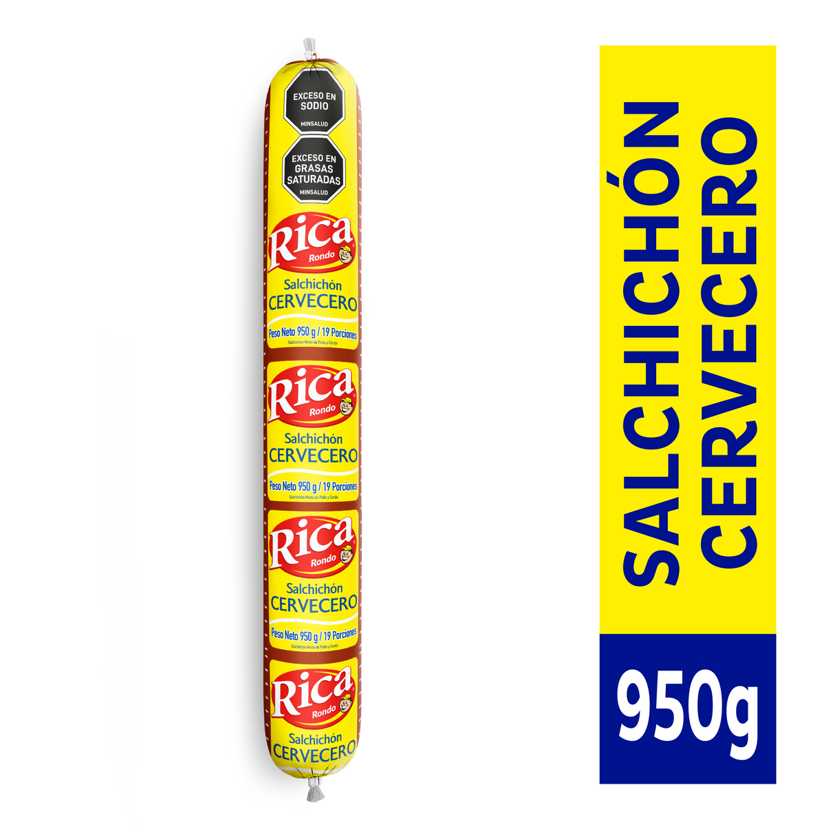 Alimentos Carnicos Salchichon Cervecero Rica 950G