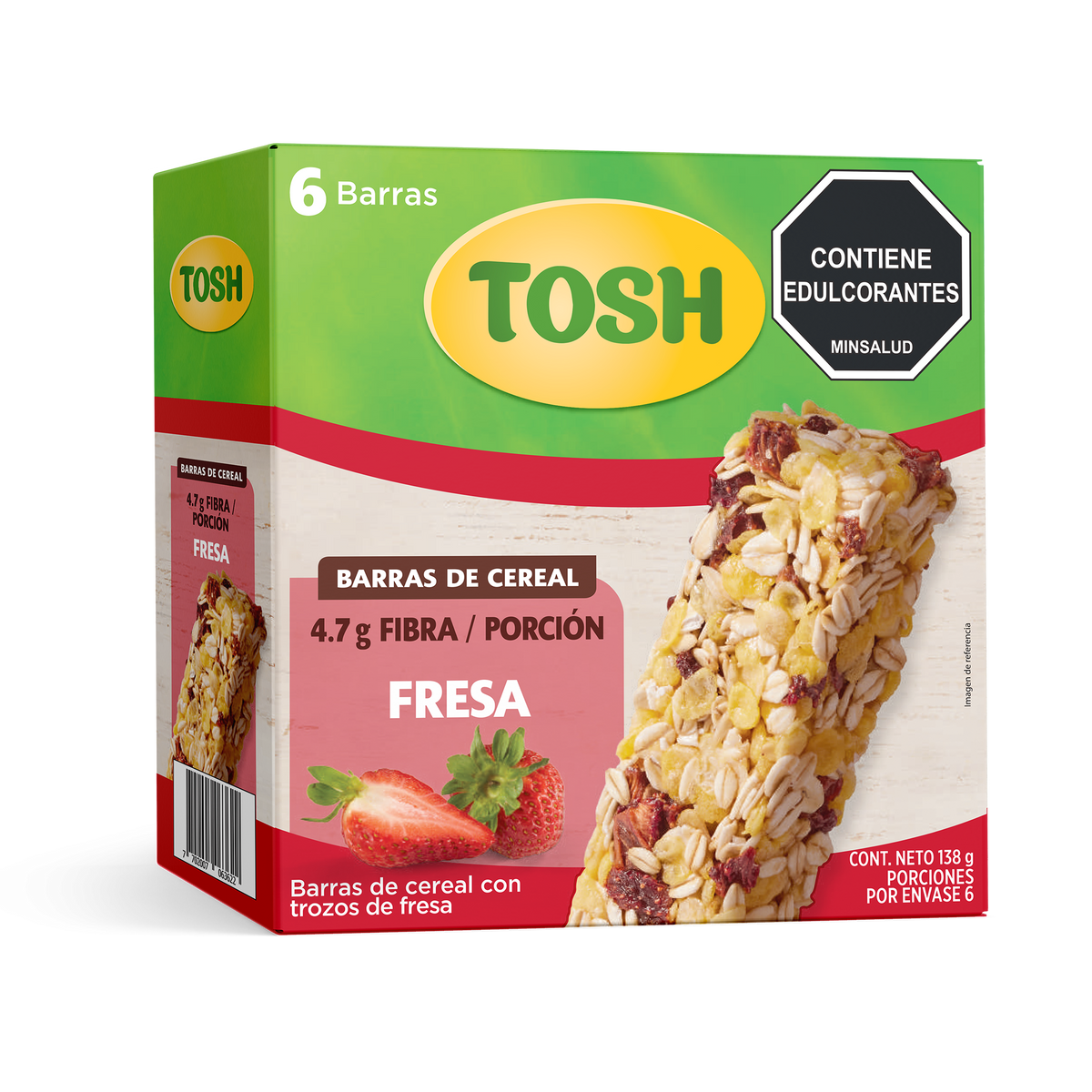 Tosh Barra Fresa x Plegadiza x 6 Un x 23 g