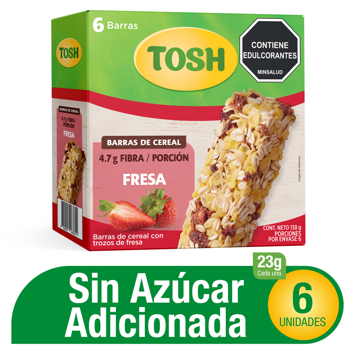 Tosh Barra Fresa x Plegadiza x 6 Un x 23 g