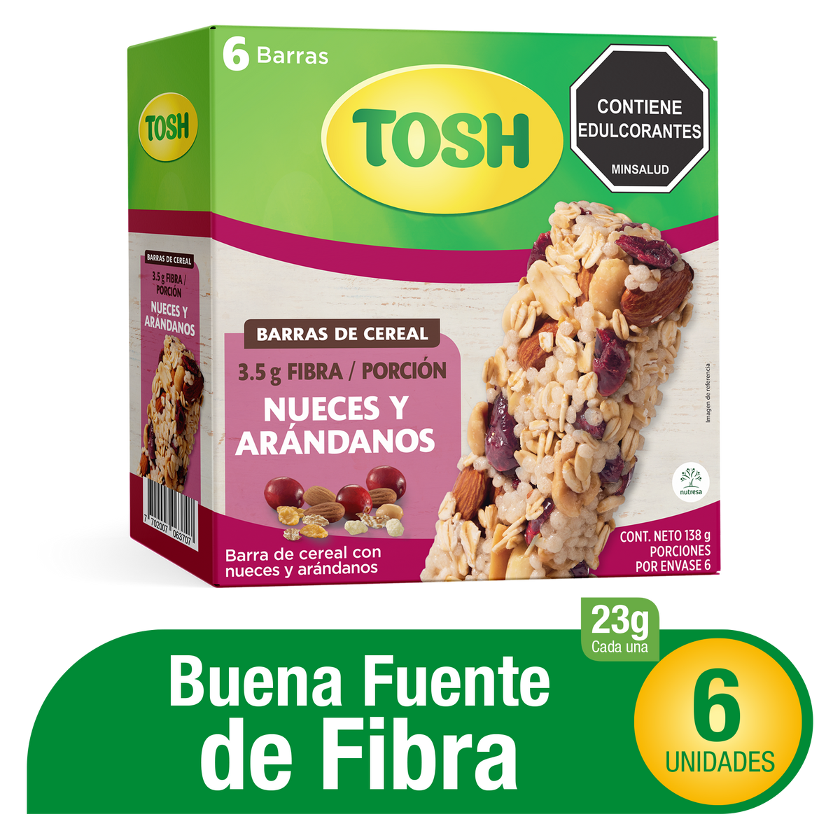 Tosh Barra Arandanos x Plegadiza x 6 Un x 23 g