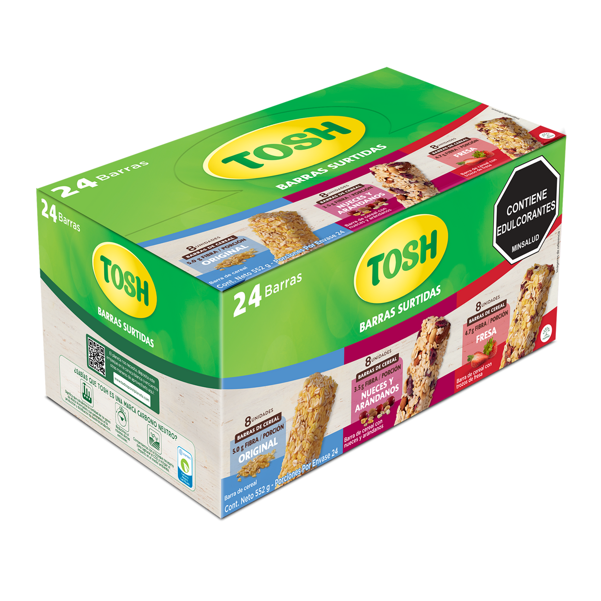 Tosh Barra Lyne Fresa Arandanos x Plegadiza x 24 Un x 23 g