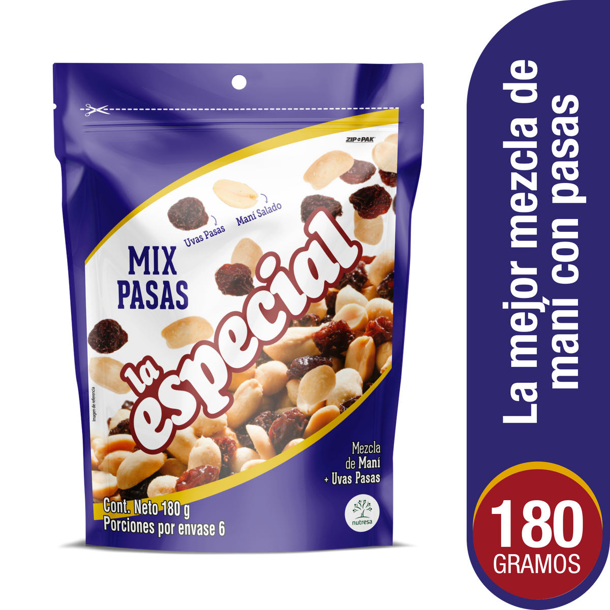 La Especial Pasabocas Pasas x Doypack 180 g