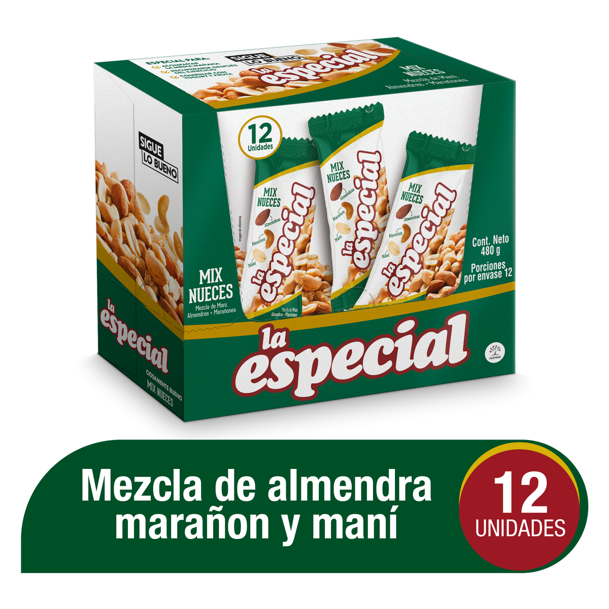 La Especial Pasabocas Mix x Plegadiza x 12 Un x 40 g