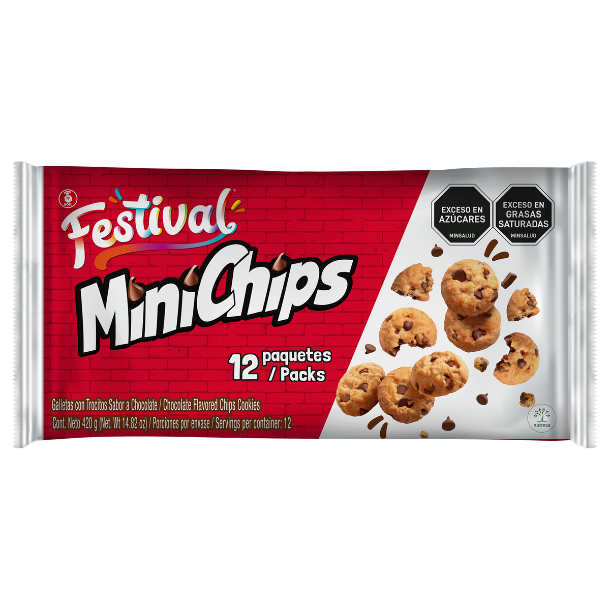 Noel Galleta Festival Minichips Bolsa X12Und