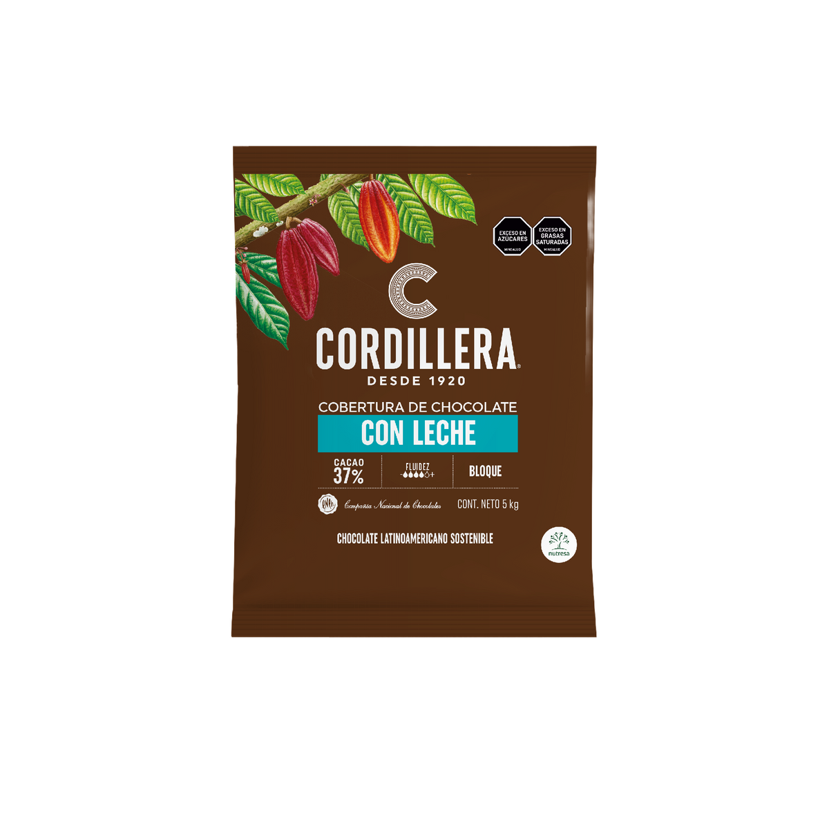Cordillera Cobertura De Leche 37% Bloque x 5kg