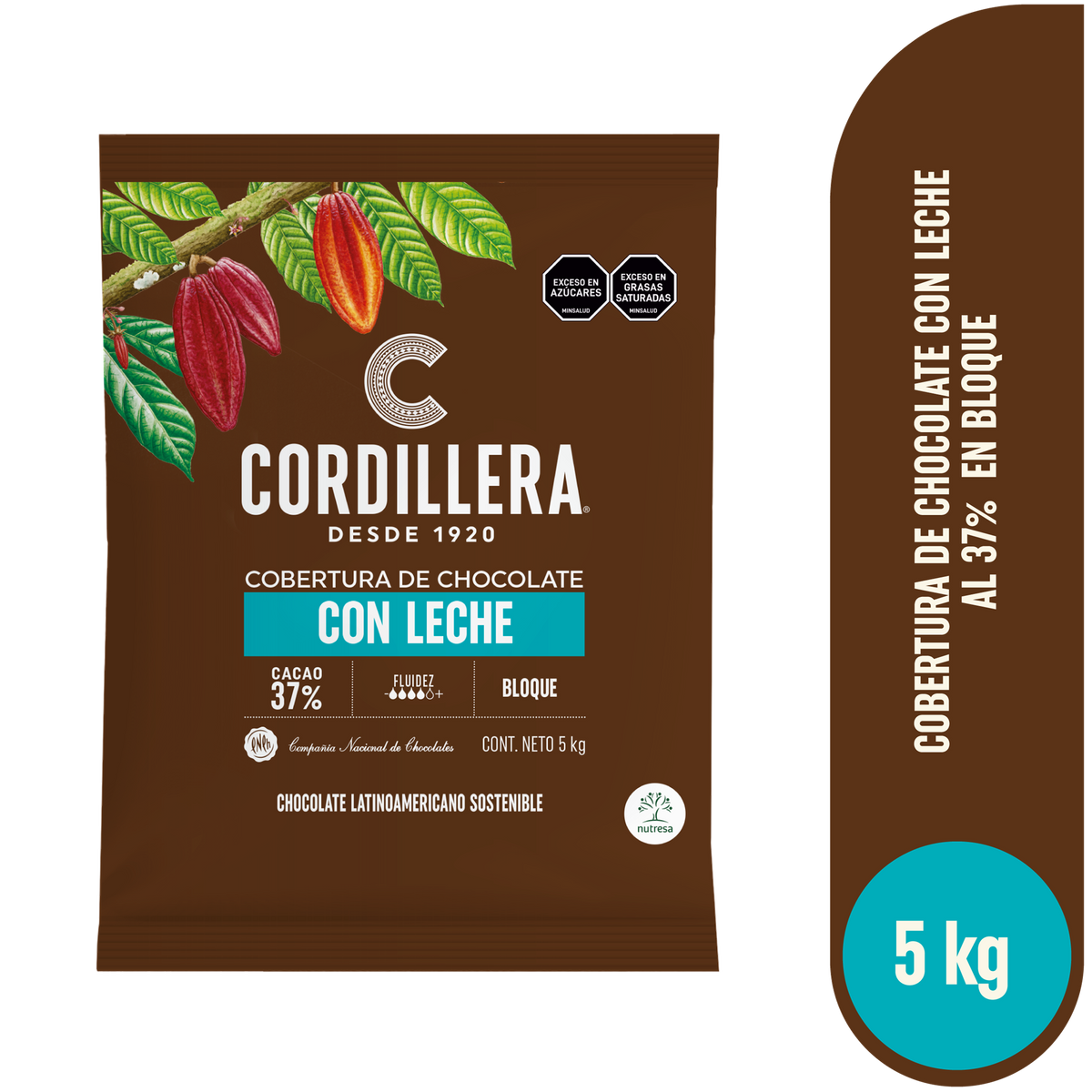 Cordillera Cobertura De Leche 37% Bloque x 5kg
