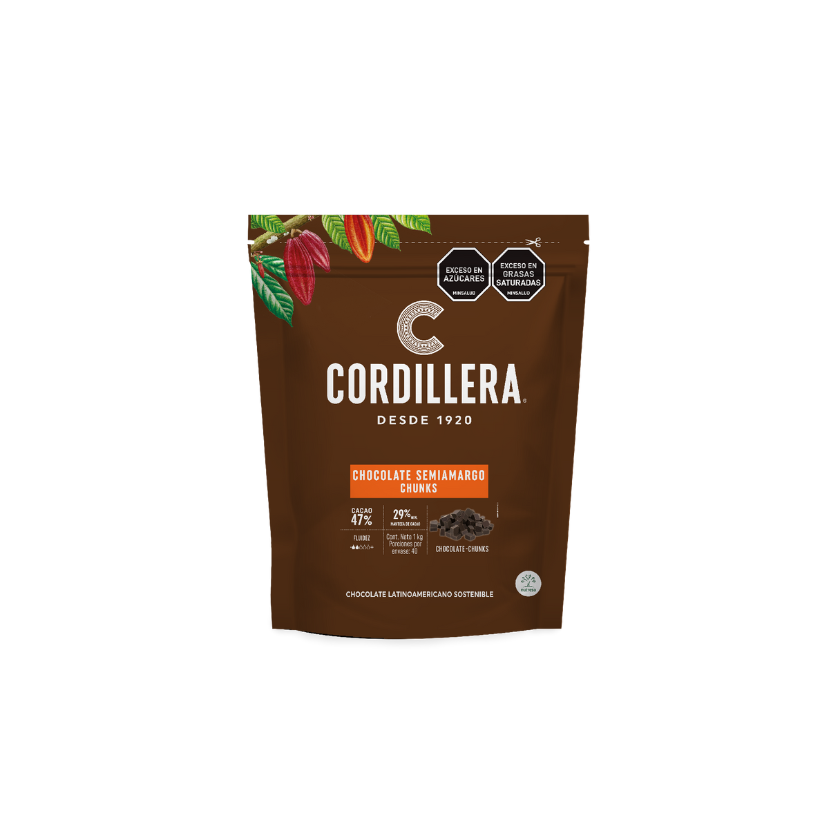 Cordillera Chunks Semiamargos 47% x 1 kg