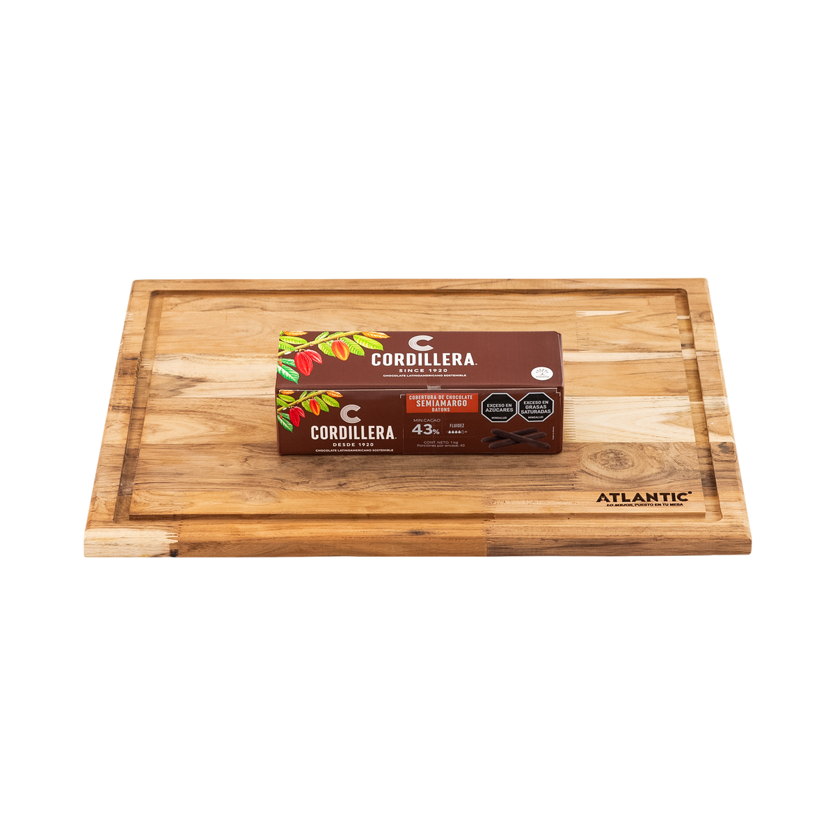 Chocolates B2B Barra Chocolate Cordillera 43% Caja X1Kg
