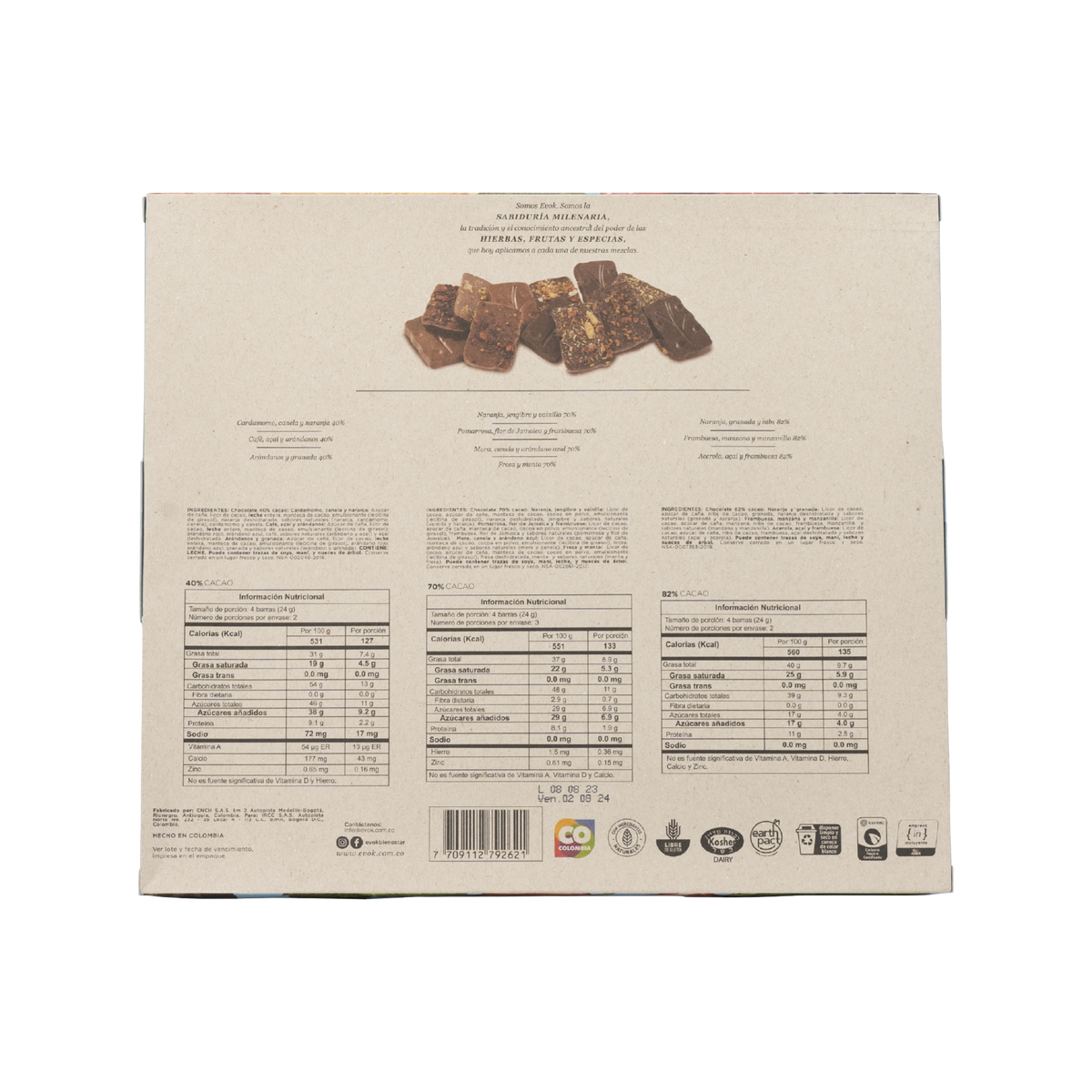 Evok Chocolate 407082% Mini x 28 un 108 g