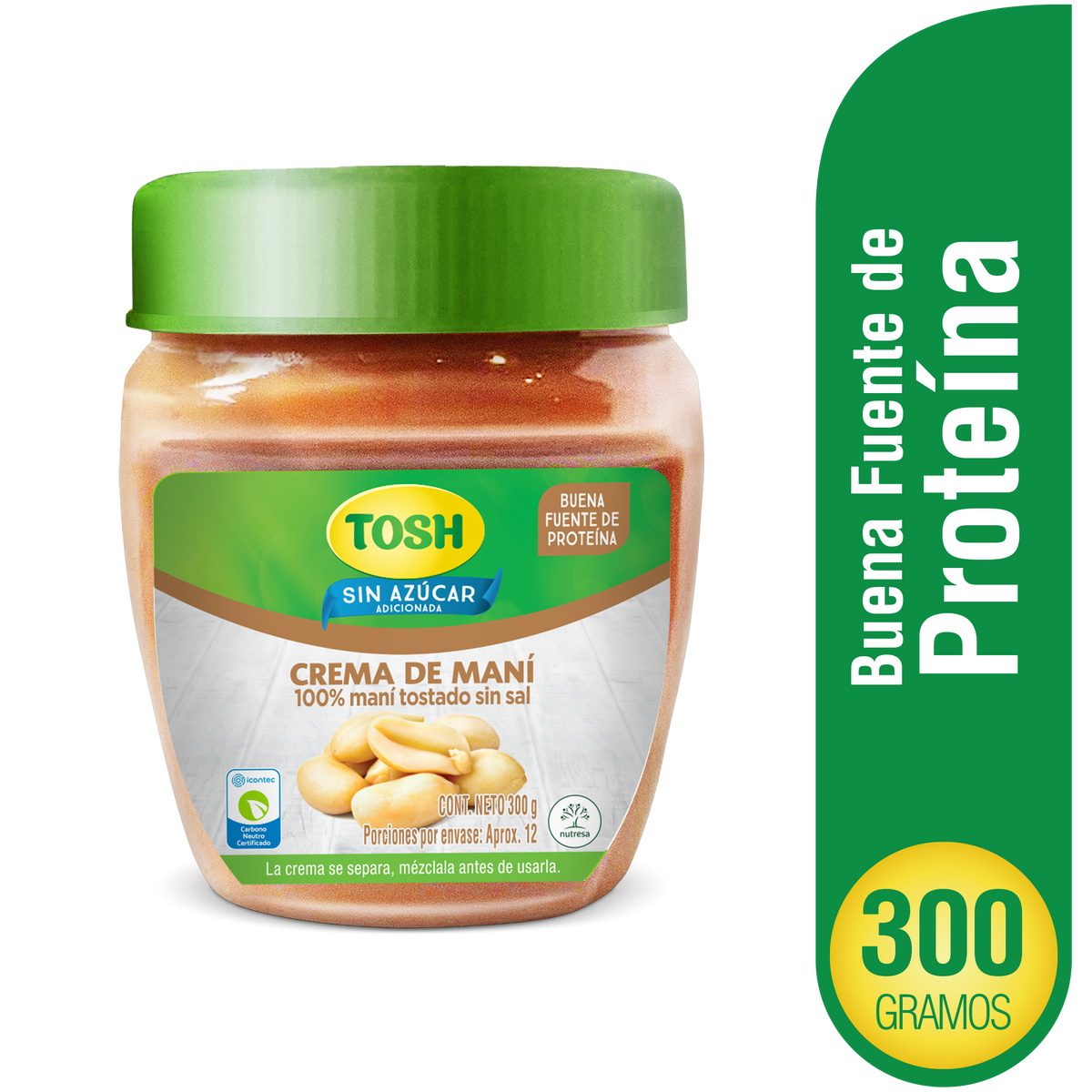 Tosh Pasabocas Crema De Mani Tarro x 300 g