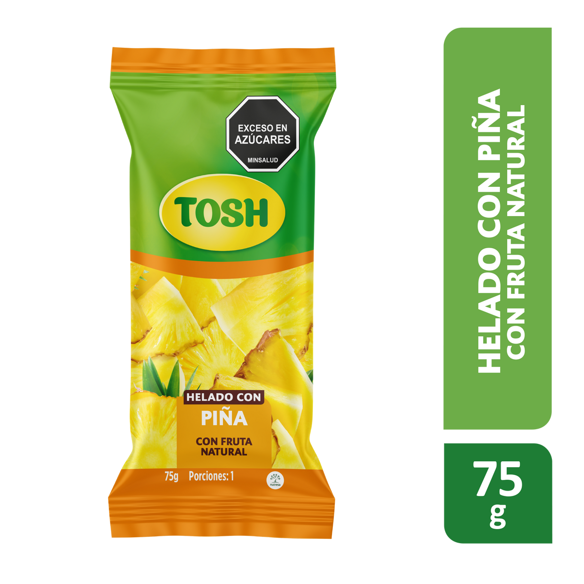Tosh Paleta Piña Sello caja x16un x75g