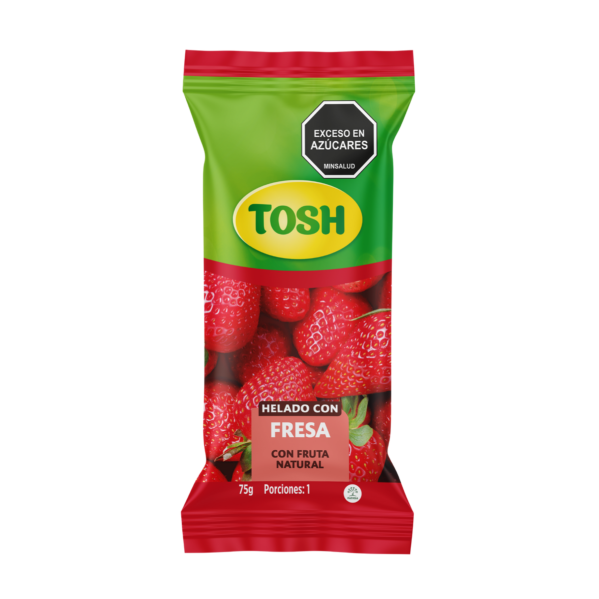 Tosh Paleta Fresa caja x16un x75g