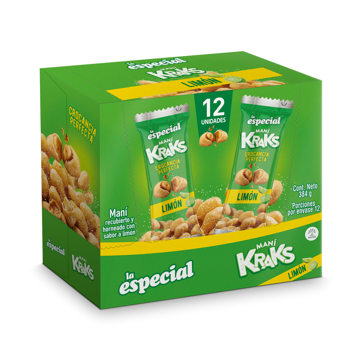 La Especial Mani Kraks Limon x Plegadiza x 12 Un x 32 g
