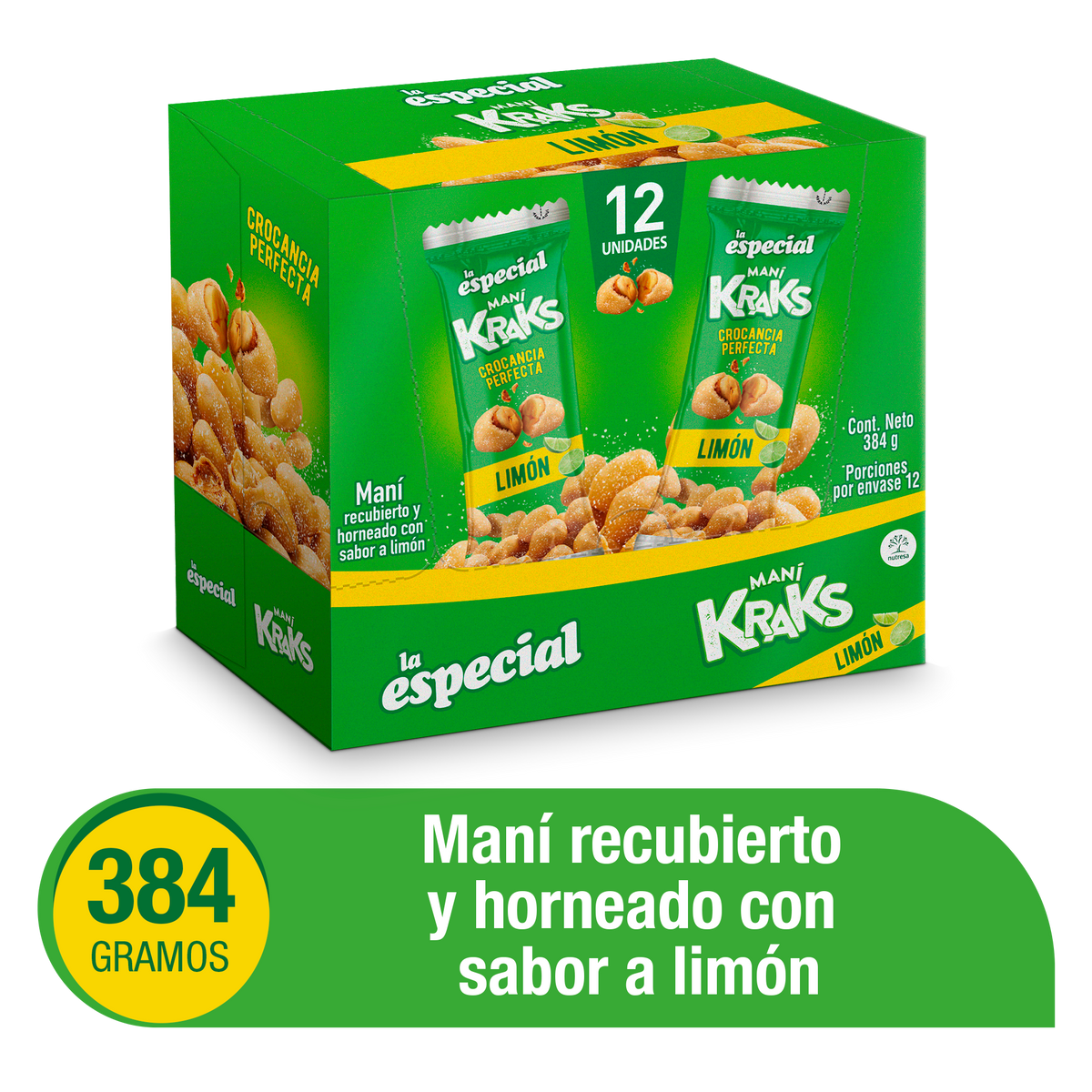 La Especial Mani Kraks Limon x Plegadiza x 12 Un x 32 g