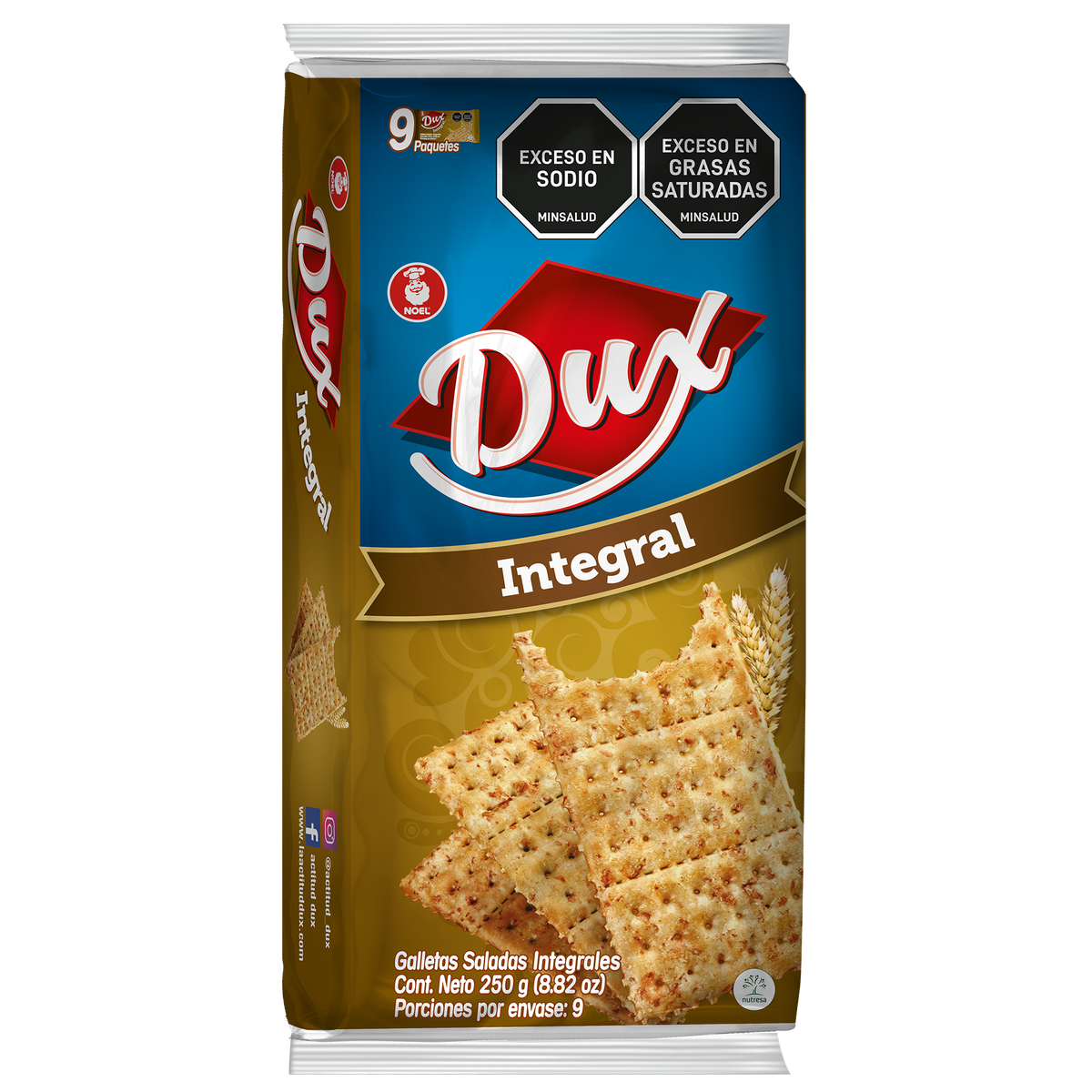 Dux Galleta Integral Bolsa 9 x 3