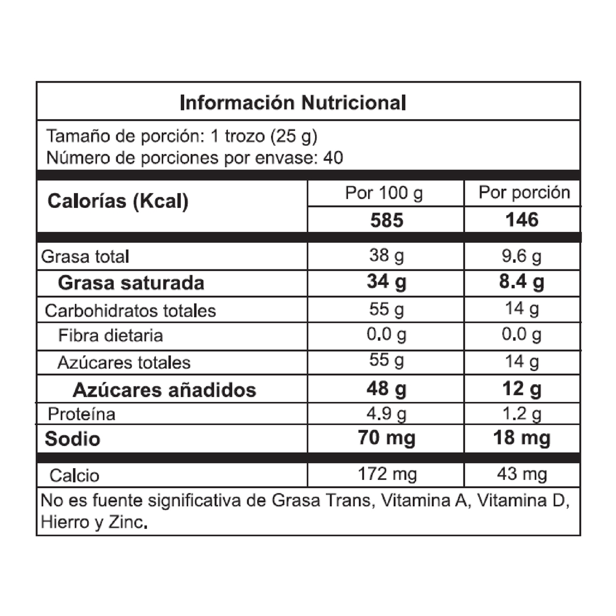 Cordillera Cobertura Sabor a Chocolate Blanco Bloque x 5kg