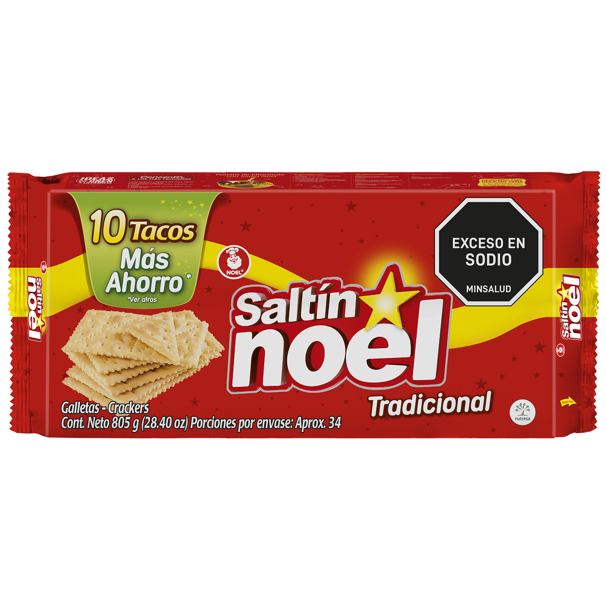Saltin Noel Galleta Saltin Rojo Taco x 10 805 g