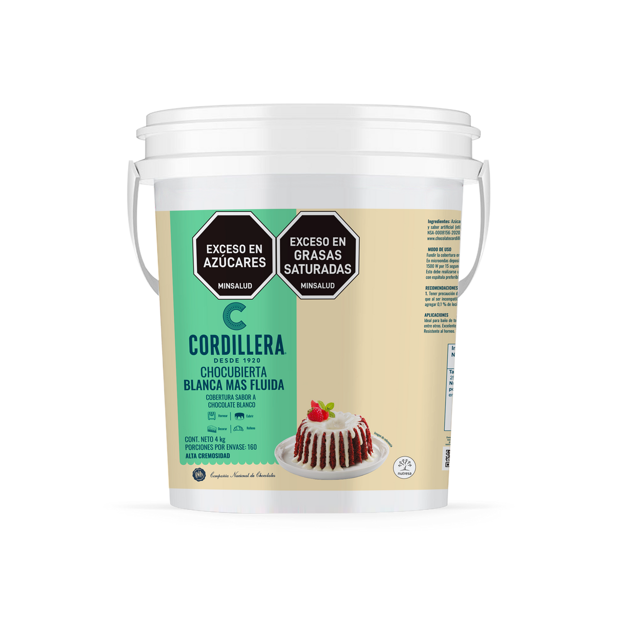 Chocubierta Blanca Masfluida caneca 4 kg