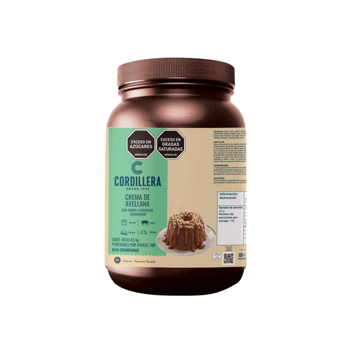 Cordillera Crema de Avellana x 4.5 kilogramos