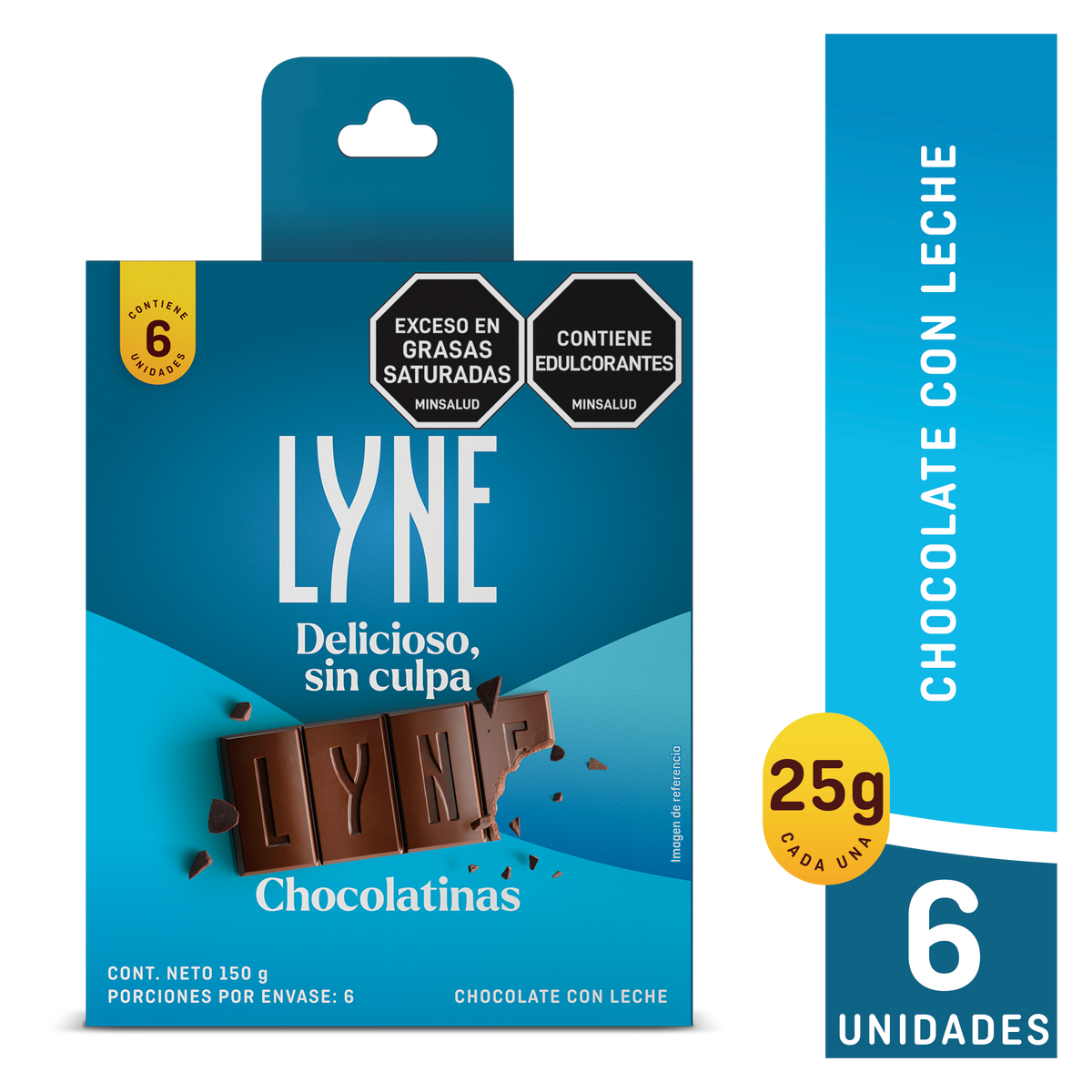 Chocolates B2C Chocolatina Lyne Leche 24Pleg 6Un 25Gr