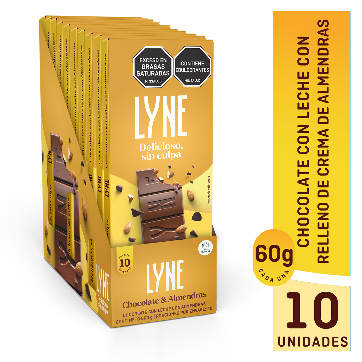 Lyne Golosina Leche Almendra Plegadiza x 60g